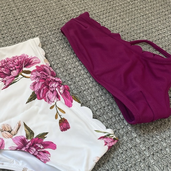 Worn twice bikini set FULL COVERAGE BOTTOM - Picture 2 of 3